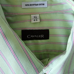 Cavalier Brand Button Up Shirt Men's Size L  Long Sleeve